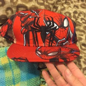 Spider man flat brim snap back